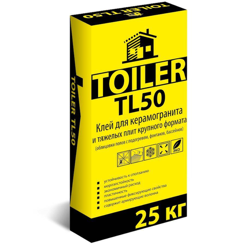 Клей для плитки TOILER TL50 25кг