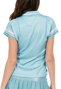 Женская теннисная футболка Lucky in Love Can't Find Me Love Hide Out Short Sleeve - eucalyptus