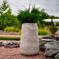 Кашпо BOWL CONCRETE GREY LIGHT D65 H36