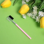 Щёточка для бровей и ресниц «Beauty Bar», цвет розовый, 15см