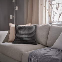 IKEA SVARTPOPPEL  (ИКЕА СВАРТПОППЕЛ)  -  Чехол на подушку - антрацит 50x50 см