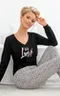 Pantera long pyjamas Black