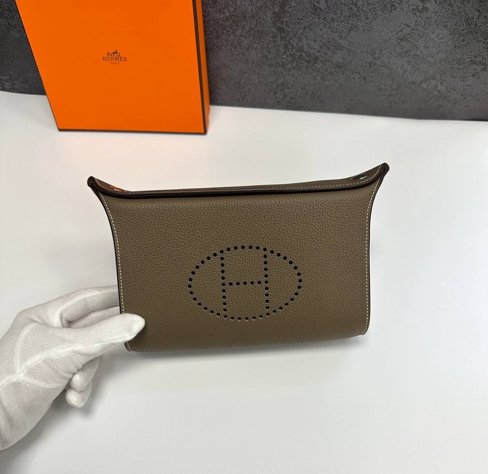 Нагрудная сумка слинг Hermes Evelyne Belt Etoupe