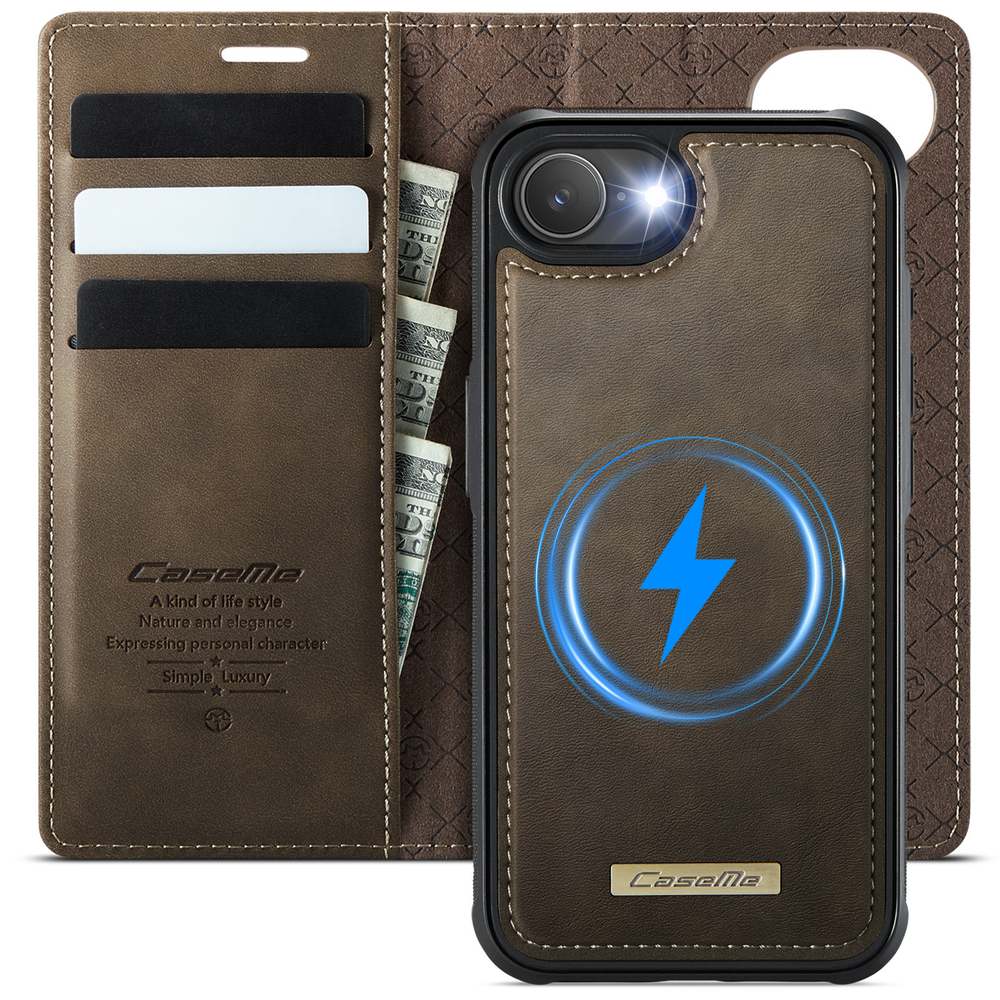 Чехол-кошелек CaseMe 2 in 1 MagSafe iPhone 16E