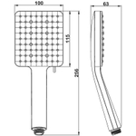 Ручной душ Swedbe Hermes 5120B Черный матовый