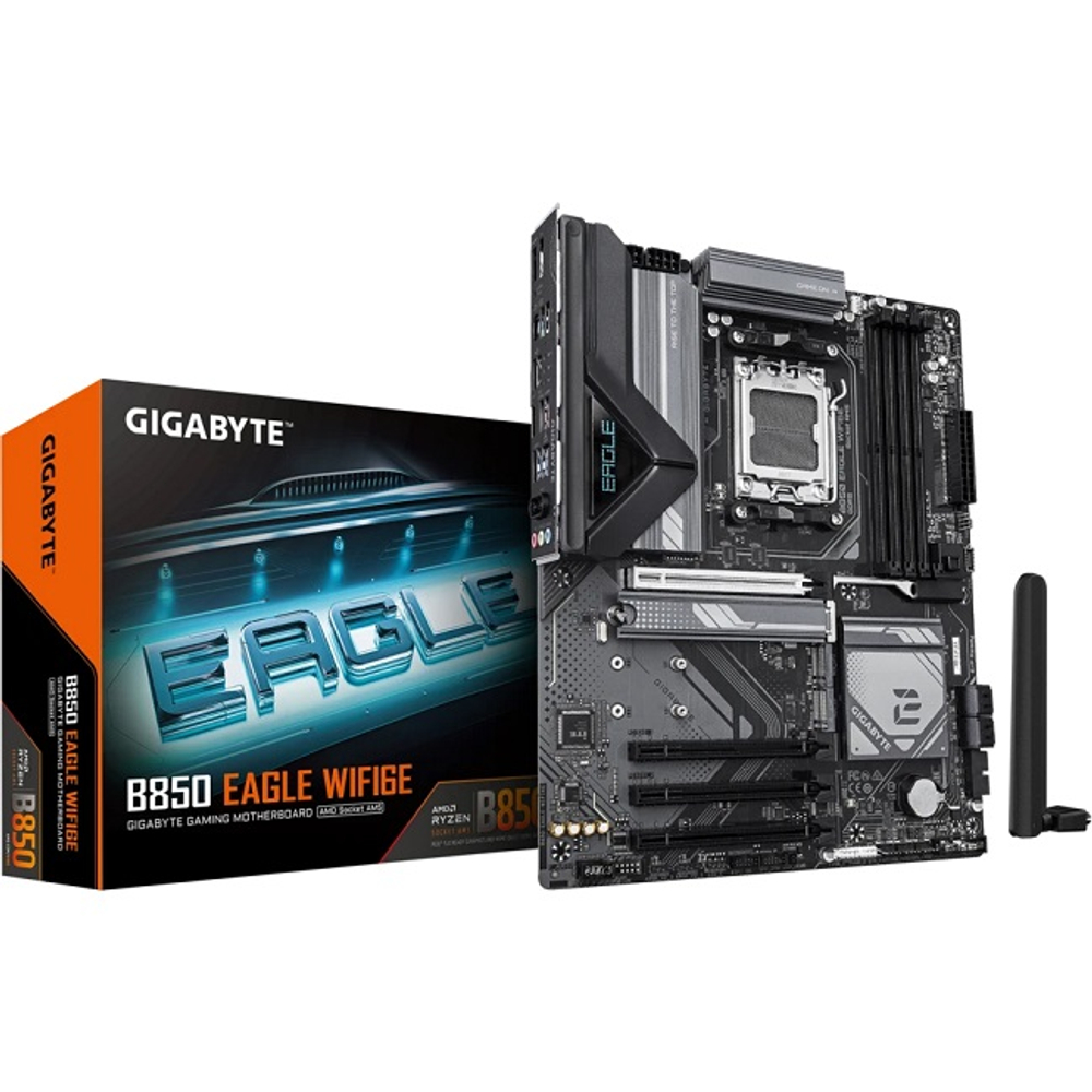 Материнская плата GIGABYTE B850 EAGLE WIFI6E (AM5/AMD B850/4xDDR5/4xPCI-Ex16/3xM.2/SB7.1/Wi-Fi/BT/GLAN/DP/HDMI/ATX)