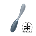 Серый вибромассажер G-Spot Flex 3 - 19,5 см.