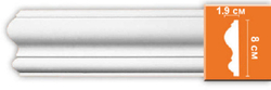 Молдинг гладкий Decomaster 97617 80х19х2400мм