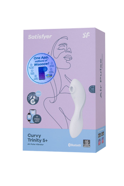 Вакуумный стимулятор клитора Satisfyer Curvy Trinity 5+, белый