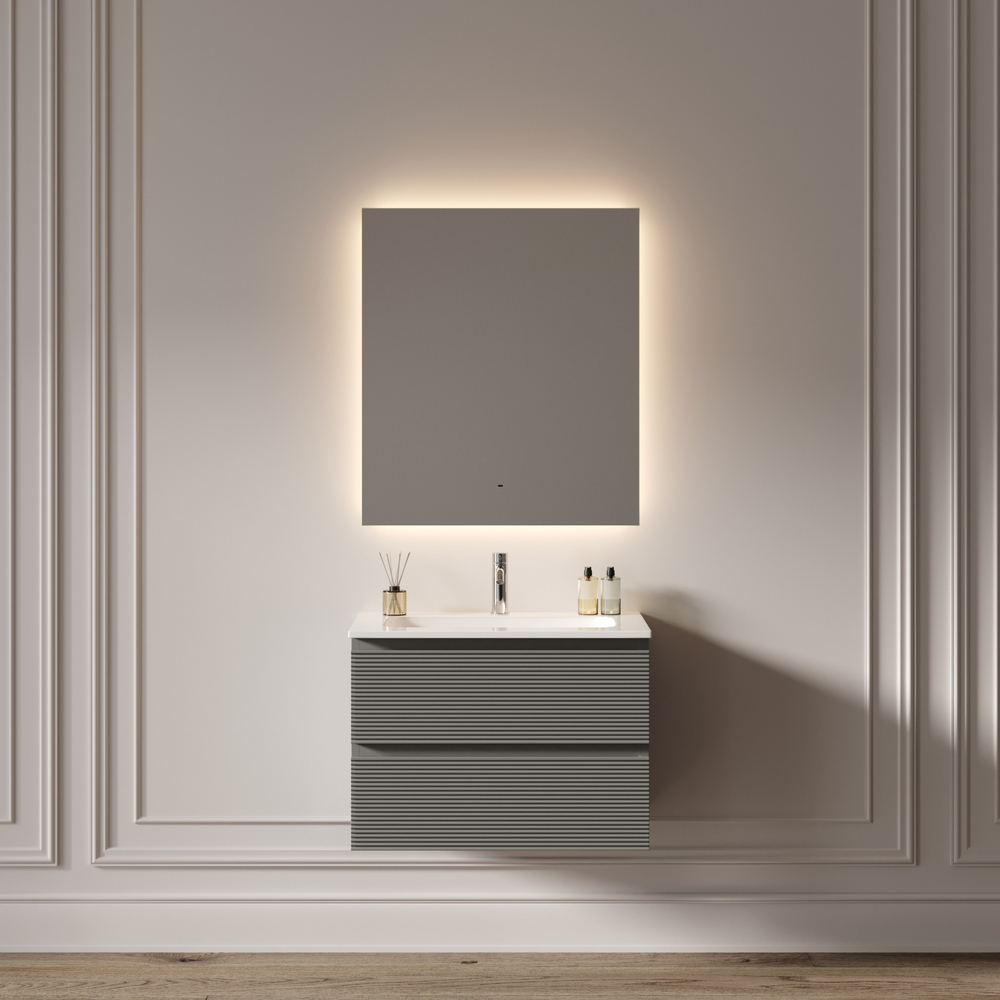 Зеркало для ванной комнаты SANCOS Поле 2.0 (Square 2.0) 700х800 led подсветка 2700K/4000K/5000K SQ2.700
