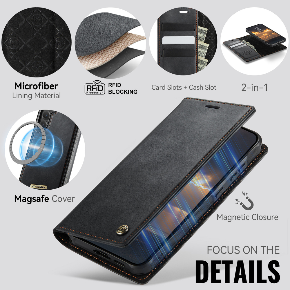 Чехол-кошелек CaseMe 2 in 1 MagSafe Samsung Galaxy S25+