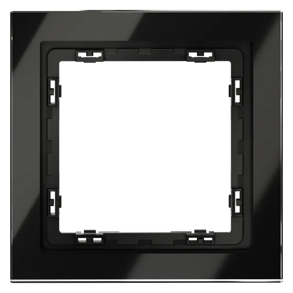 Рамка стеклянная на 1 пост Voltum S70 Черный VLS110108