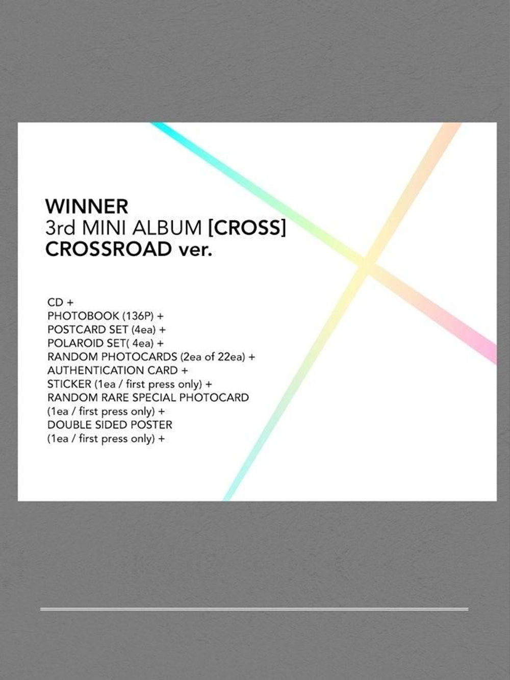 Альбом Winner - Cross 3rd Mini Album 2 Version SET