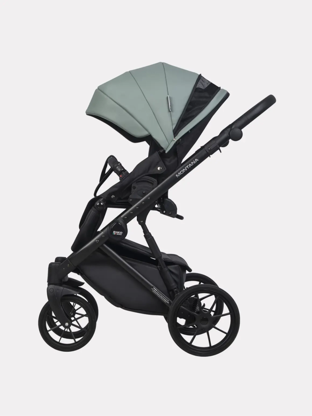 Коляска 2 в 1 Riko Basic Montana Ecco цвет 30 Green-Grey (зеленый-серый)
