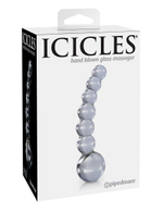 Прозрачный стеклянный стимулятор Icicles №66 - 12 см. (Цвет: прозрачный)