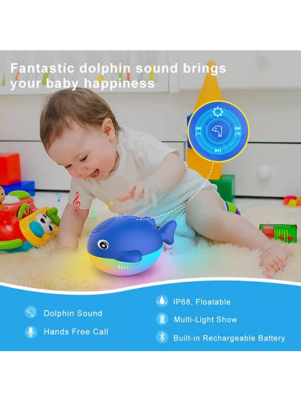 Беспроводная Bluetooth Колонка с LED подсветкой