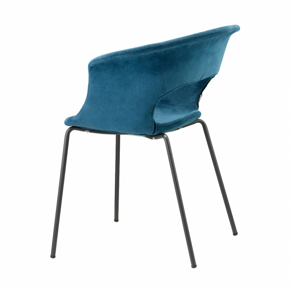 Кресло с обивкой Scab Design Miss B Pop coated steel frame, антрацит, морская волна
