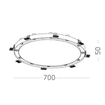 Светильник встраиваемый LED 45W 4000K