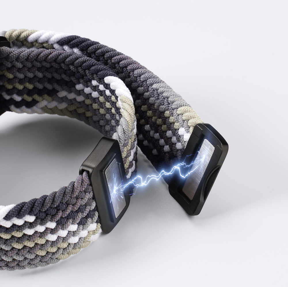 Эластичный ремешок черно-белого цвета (Smoke Gradient) для смарт часов Apple Watch размером 42, 44, 45, 46, 49MM, серия Mixture Ultra Series от Dux Ducis