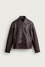 КУРТКА КЛАССИЧЕСКОГО КРОЯ ИЗ ИСКУССТВЕННОЙ КОЖИ — ZARA · 0155/751