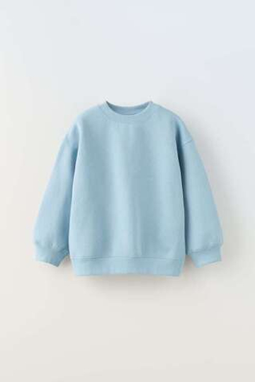 ZARA ОДНОТОННАЯ ТОЛСТОВКА, ГОЛУБОЙ