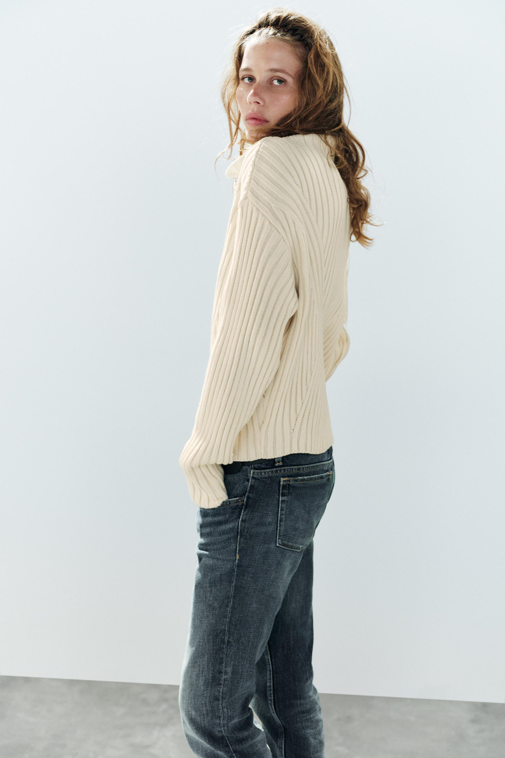 СВИТЕР В РУБЧИК — ZARA