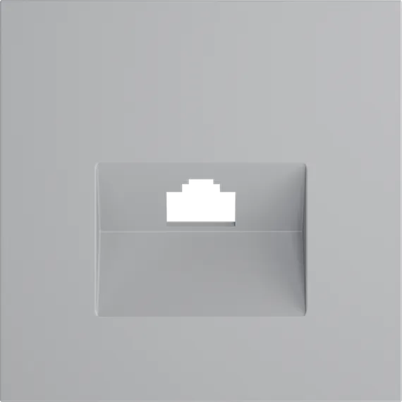 Накладка для розетки компьютерной RJ45 кат.6 и розетки телефонной RJ11 кат.3 Voltum S70 Серый VLS001316