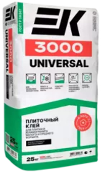 Клей плиточный // плитка/керамогранит // С1 // ЕК 3000 Universal // 25кг