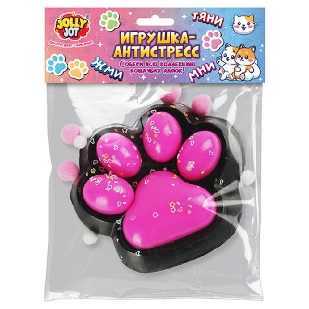 Игрушка-антистресс "МЕГА КОШАЧЬЯ ЛАПКА", 13*10 см, ассорти 2 цвета, JOLLY JOT (ДЖОЛЛИ ДЖОТ), 665778