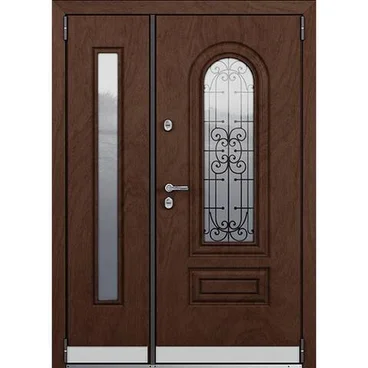 Входная двустворчатая дверь Snegir HOME PP Дуб коньяк SNG-2 Дуб коньяк SNG-2