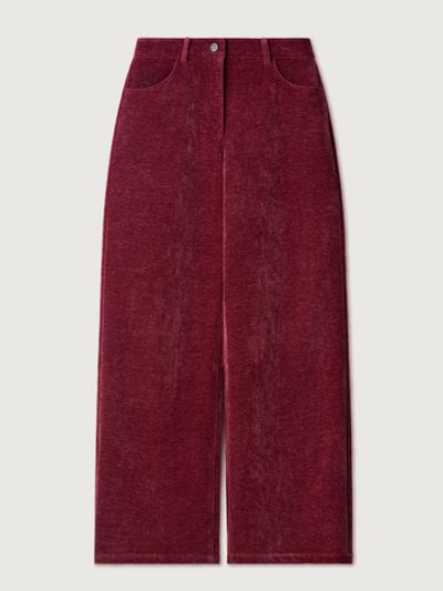 Вельветовые брюки-палаццо «Ежевичное вино»