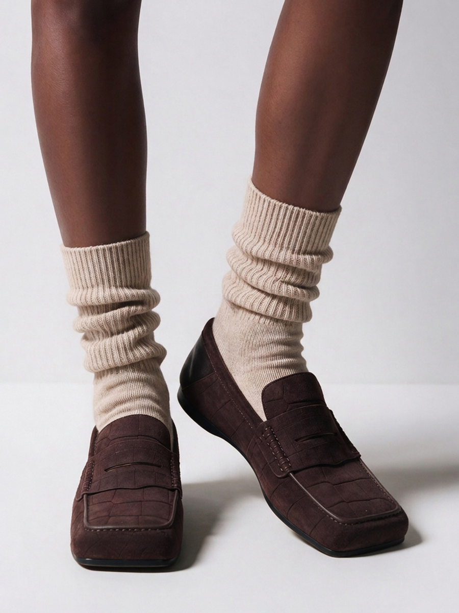 loafer croco mocha