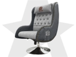 Дизайнерское кресло FUJIMO Monogram Silver Steel