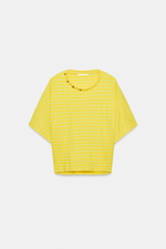 ФУТБОЛКА В ПОЛОСКУ ИЗ ХЛОПКА И ЛЬНА — ZARA