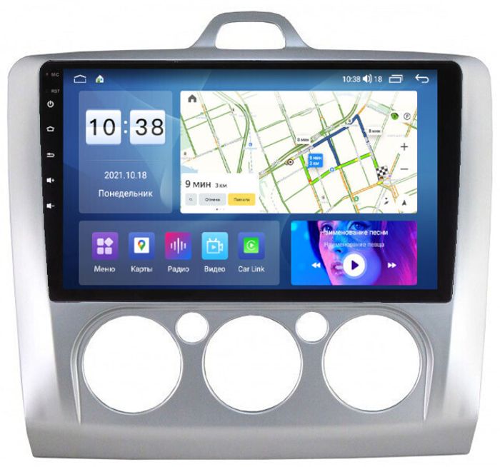 Магнитола для Ford Focus 2 2004-2011 (кондиционер) - Parafar PF695UHD на Android 13, Быстрая, QLED, CarPlay, 4G SIM-слот