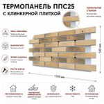 Клинкерная фасадная термопанель ППС25 Cerrad Loft Brick Masala 1150x540