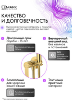 Смеситель  Lemark Онегин Onegin LMF-8558B-BRG с гигиеническим душем, встраиваемый