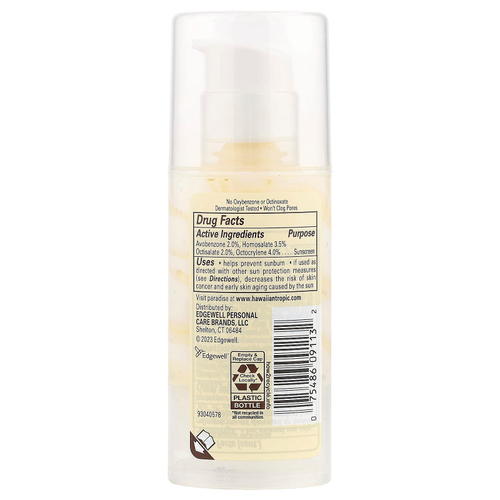 Hawaiian Tropic, Silk Hydration, Weightless Face, невесомый солнцезащитный лосьон для лица без масел, SPF 30, 50 мл