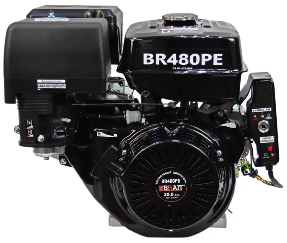 Двигатель бензиновый BRAIT BR480PE (20 л.с., эл стартер)