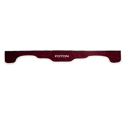 Ламбрекен FOTON (флок, бордовый, белые шарики) 230см
