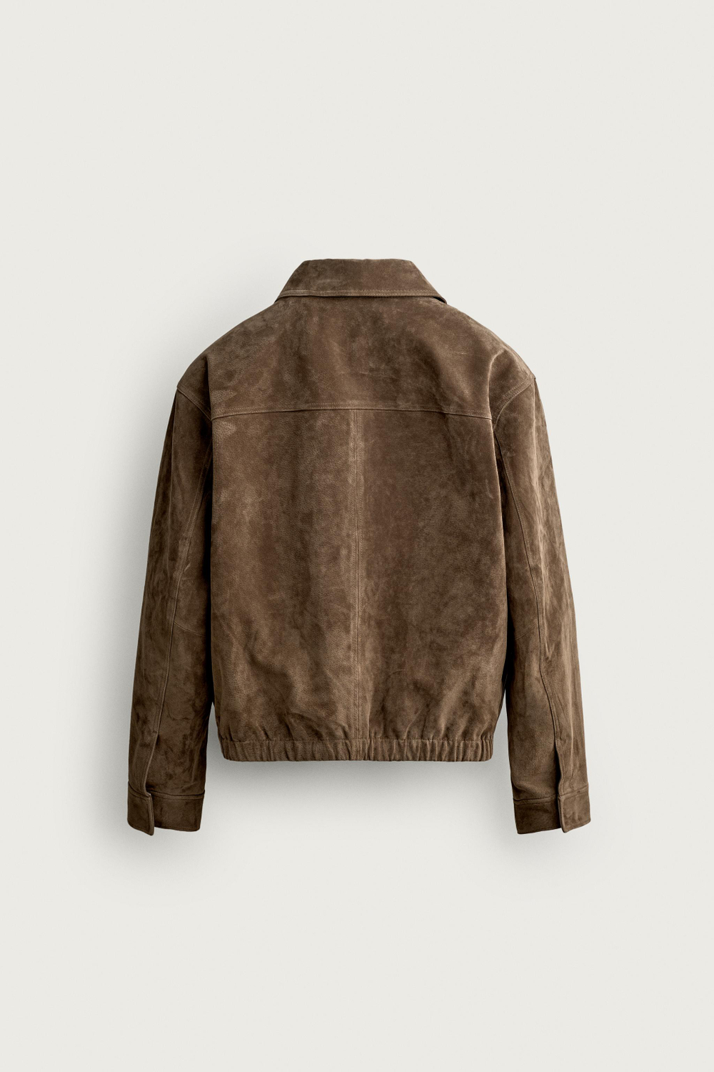 ZARA ЗАМШЕВАЯ КУРТКА ПРЯМОГО КРОЯ, РЫЖЕВАТО-КОРИЧНЕВЫЙ