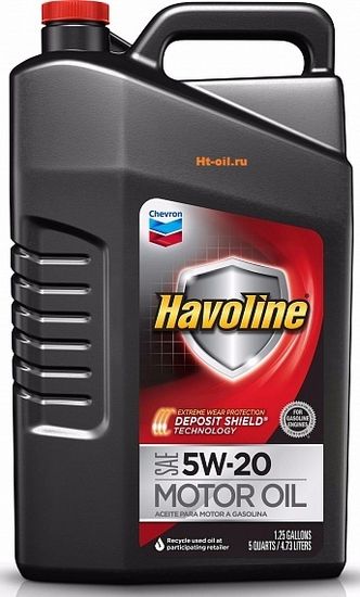 HAVOLINE 5W-20 моторное масло для бензиновых двигателей Chevron (5 литров)