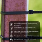 Стяжка нейлоновая Профессиональная 200x4,8мм, черная (100 шт/уп) REXANT