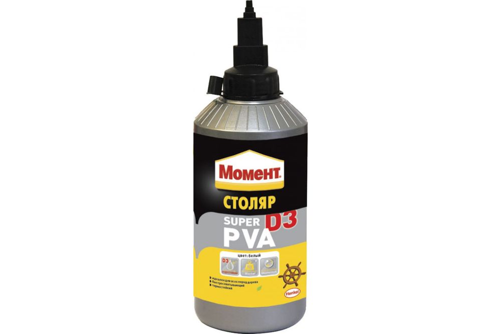 КЛЕЙ МОМЕНТ-СУПЕР СТОЛЯР ПВА D3 750г (1/9) ХЕНКЕЛЬ