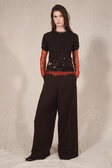 ZARA СВИТЕР С КОРОТКИМИ РУКАВАМИ - LIMITED EDITION, КОРИЧНЕВЫЙ