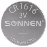 Батарейка литиевая SONNEN Lithium CR1616 "таблетка, дисковая, кнопочная" 1 шт., блистер, 455598
