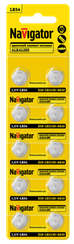 Батарейка Navigator LR54/AG10/LR1130 1,5V упаковка 10шт 41605