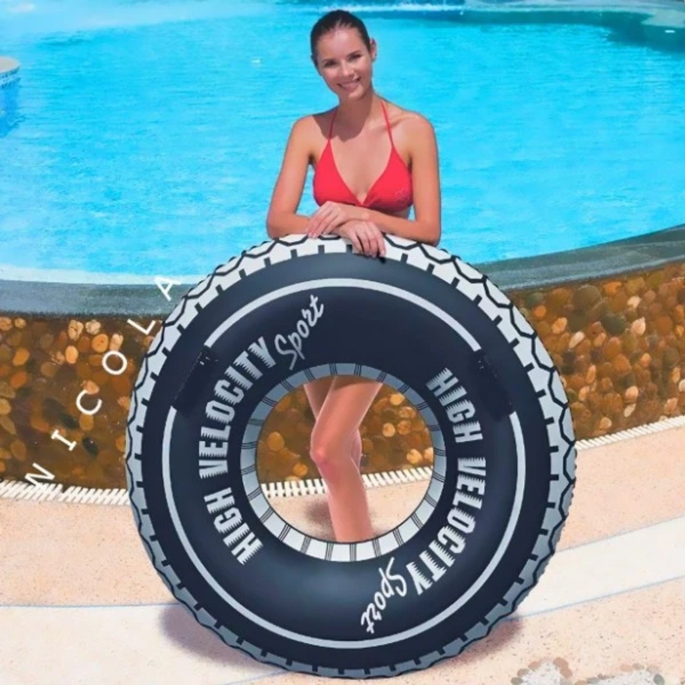 Круг для плавания 119 см с ручками High Velocity Tire Bestway (36102)