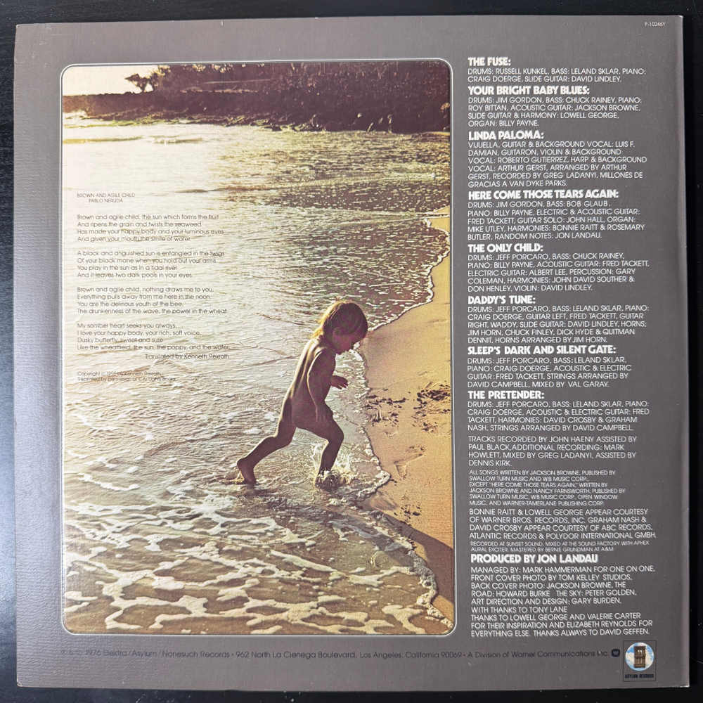Jackson Browne ‎– The Pretender (Япония 1976г.)