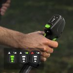 Триммер аккумуляторный Greenworks TB201H, Арт. 2112407U2B, 82V, 2,0 кВт, 46 см, c трехлопастным ножом и кусторезом, бесщеточный, с 2АКБ 5Ач и двойное ЗУ